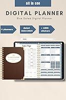 Algopix Similar Product 13 - Blue Dated Digital Planner 2023-2024