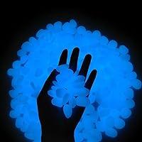 Algopix Similar Product 3 - GLOCARNIVAL Glow Pebbles 300 pcs Blue