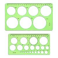 Algopix Similar Product 16 - 2pcs Circle Template Ruler Plastic