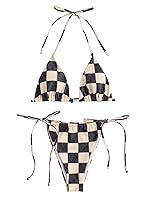Algopix Similar Product 15 - ZAFUL Snakeskin Halter Bikini for Women