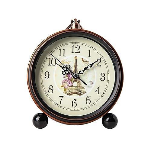 High Quality Vintage Alarm Clock Silent Retro Bedroom Bedside Classic Decor