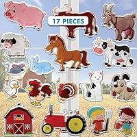 Algopix Similar Product 11 - Farm Animals Gel Window Clings for Kids