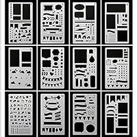Algopix Similar Product 17 - 12 Pcs Journal Stencil Plastic Planner