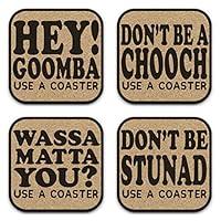 Algopix Similar Product 14 - Funny New York Italian Sayings Coaster