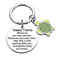 Algopix Similar Product 11 - Cute Travel Turtle Keychain Gifts for