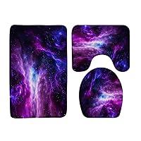 Algopix Similar Product 20 - YSATNSFT 3 Piece Galaxy Bath Mat