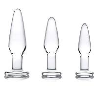 Algopix Similar Product 6 - Dosha 3 Piece Glass Anal Plug Kit