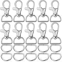 Algopix Similar Product 8 - Paxcoo 60Pcs Swivel Snap Hooks and D
