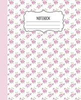 Algopix Similar Product 8 - Notebook Pink Roses College Ruled Line