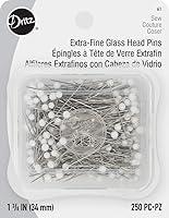 Algopix Similar Product 7 - Dritz 61 Glass Head Pins Extra Fine