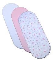 Algopix Similar Product 3 - Pack of 3 Fitted Cotton Moses Basket