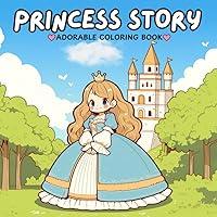 Algopix Similar Product 15 - Princess Story Super Adorable Coloring