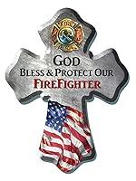 Algopix Similar Product 16 - Glow Decor Wall CrossFirefighter 6 x