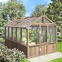 Algopix Similar Product 17 - VEIKOU 6x10FT Wood Greenhouse