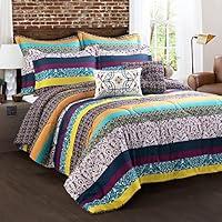 Algopix Similar Product 10 - Lush Decor Boho Striped Comforter