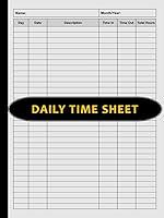 Algopix Similar Product 15 - Time Sheet Log Book Daily Work Hours