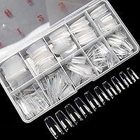 Algopix Similar Product 14 - krofaue 500PCS Clear False Nails Tips 