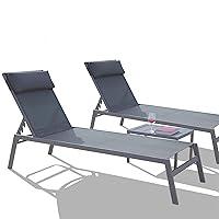 Algopix Similar Product 7 - leoglint Patio Chaise Lounge Set 3