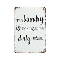 Algopix Similar Product 9 - Vintage Metal Sign The Laundry is