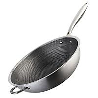 Algopix Similar Product 1 - Zerodeko Stainless Steel Wok Non Stick