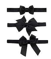 Algopix Similar Product 18 - Black Baby Girls Headband Grosgrain