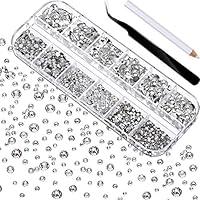 Algopix Similar Product 13 - 2000 Pieces Flat Back Gems Rhinestones