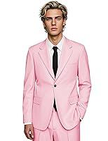 Algopix Similar Product 9 - HUUTOE Light Pink Mens 2Piece Suits