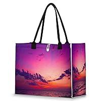 Algopix Similar Product 4 - POFATO Tote Bag for Women Beach Sunset