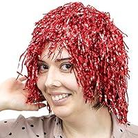 Algopix Similar Product 7 - 6Pack Glam Tinsel Party Wigs Halloween