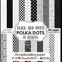 Algopix Similar Product 7 - Black and White Polka Dot Scrapbook