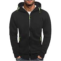 Algopix Similar Product 12 - SUNYUAN Mens Drawstring Zip Fleece