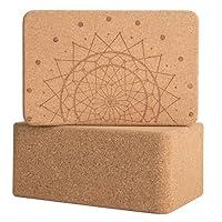 Algopix Similar Product 13 - Cork Wood Yoga Blocks with Premium