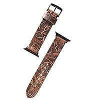 Algopix Similar Product 14 - Western Tooled Floral Leather Watch