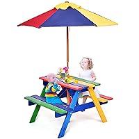 Algopix Similar Product 19 - Costzon Kids Picnic Table Wooden Table
