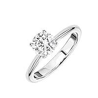 Algopix Similar Product 12 - 14K White Gold Plated Silver Engagement