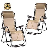 Algopix Similar Product 12 - FDW Set of 2 Zero Gravity Chairs Lounge