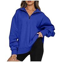 Algopix Similar Product 2 - Womens Quarter Zip Sweatshirt Casual