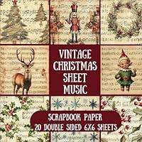 Algopix Similar Product 15 - Vintage Christmas Sheet Music Scrapbook