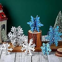 Algopix Similar Product 14 - Kigley 6 Pcs Christmas Wood Snowflakes