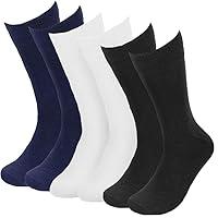 Algopix Similar Product 10 - Feraricci 6 Pairs of Solid Color Casual