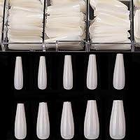 Algopix Similar Product 13 - Long Coffin Fake Nails  Full Cover