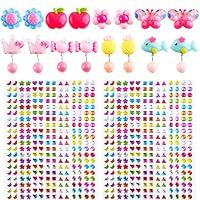 Algopix Similar Product 8 - Aneco Sticker Earrings Clipon Earrings