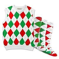 Algopix Similar Product 6 - GolfKnickers Argyle Sweater Vest and 3