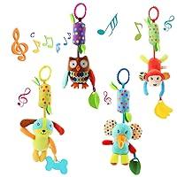 Algopix Similar Product 6 - Joyshare 4 PCS Baby Soft Hanging Rattle