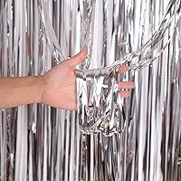 Algopix Similar Product 7 - WODCM 4th of July Foil Fringe Curtains