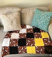 Algopix Similar Product 15 - Brown & Black Dog Bone Blanket