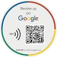 Algopix Similar Product 9 - Google Review Sticker  QR  Tap NFC 