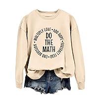 Algopix Similar Product 17 - ZLXBLYYMZ Math Teacher Sweatshirt Women