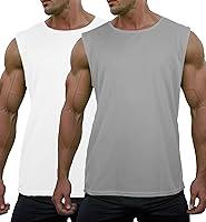 Algopix Similar Product 1 - Mens 2 Pack Quick Dry Workout Tank Top