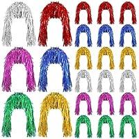 Algopix Similar Product 8 - Geyoga 24 Pcs Foil Tinsel Wigs Fancy